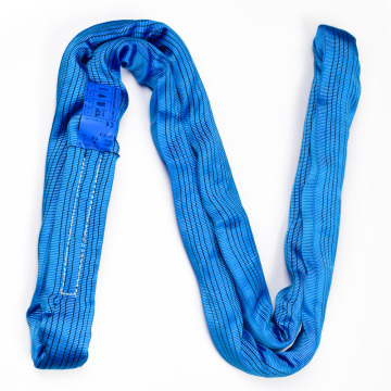 8 Ton 7M Or OEM Length Synthetic 7T Endless Round Lifting Belt Sling Blue Color Safety Factor 8:1 7:1