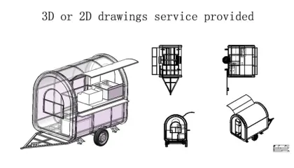 Commercial Mini Street Mobile Food Truck/Trailer/Ice Cream Cart Sales