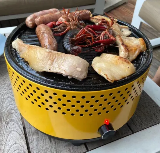 Home Custom Portable Lotus Stove BBQ Cooking Benchtop Smokeless BBQ Stove