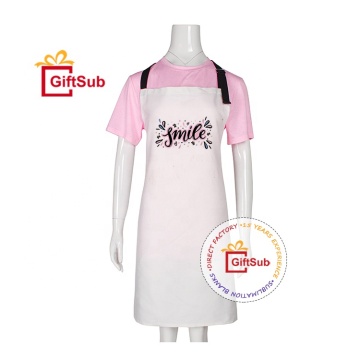 Custom Logo Sublimation Apron - 100% Polyester, 10oz Canvas, Kitchen Cooking Apron for Women