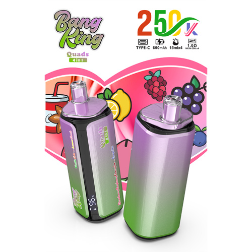 Bang King Quads 250K Puff 4in1 Vape Sekali Pakai