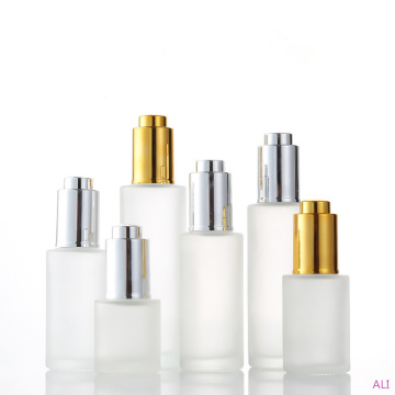 Bơm máy bơm sang trọng Chai thuốc nhỏ giọt huyết thanh: 20ml &amp; 30ml chai thủy tinh trong suốt cho tinh dầu &amp; huyết thanh