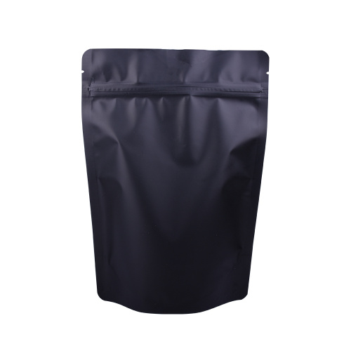 250 g svart plast Ziplock -väska för te