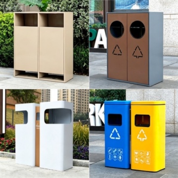 Branded Stainless Steel Garbage Container Outdoor