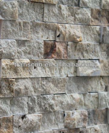 dark blue Ice crack shape limestone mosaic for decoration