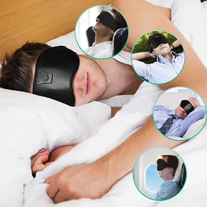 Hot Selling 3D Memory Foam LED Blue Light Blocking Sleep Eye Mask for Deeper Sleep