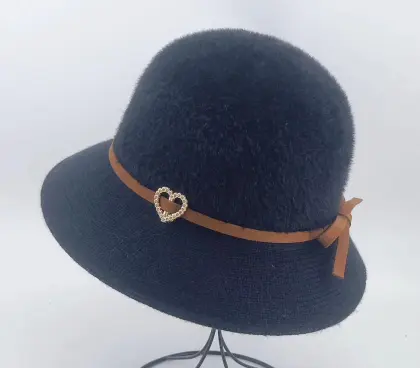 Wholesale Winter Knitting Caps and Bowknot Basin Hats for Middle-aged and Old Women