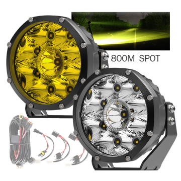 5 Inch White Amber LED Work Light - 12V/24V Off-Road Fog Lamp
