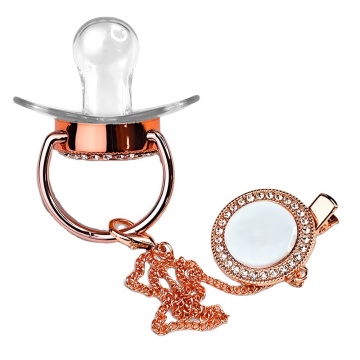 Subbank Customized Logo Bling Silicone Infant Nipple Pacifier