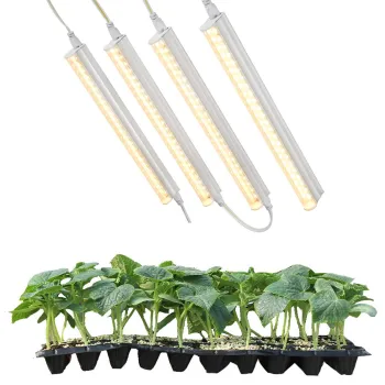1FT T5 Tube 4-Pack Full Spectrum LED Plant Grow Lights for Indoor Plants