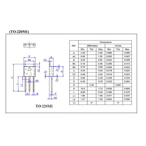 Table glass passivation process 600V BT152-600R TO-220 SCR