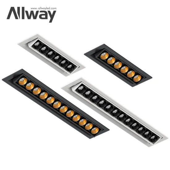 ALLWAY Modern Aluminum Recessed Ceiling Black Dimmable Linear Spotlight LED Grille Lights: Enhancing Your Home Lighting Experience