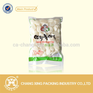 vaccum barrier sealed clear food bag , clear vaccum food bag with logo printing