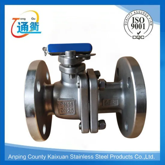 high quality stainless steel 2 piece ball valve flange