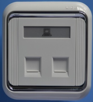 C-L2AMP double gang data socket