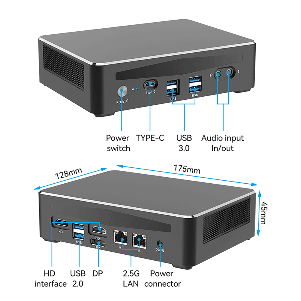 Mini Pc With 4 Screens