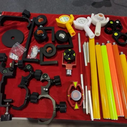 Leica Total Station Accessories: Prisms and Level Bubbles