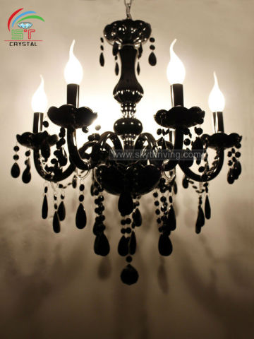 black classic crystal chandelier