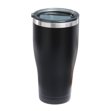 Kurvenform Metallauto-Kaffeetasse mit Deckel