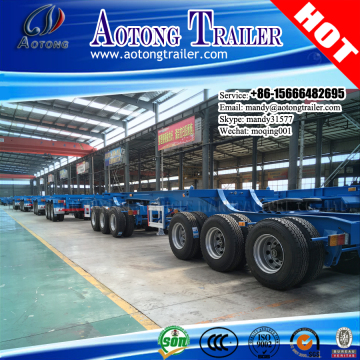 tandem trailer with dolly 3 axles 20ft container interlink skeleton super link trailer for sale