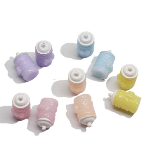 3D resina bottiglia di latte in miniatura artificiale fai da te casa delle bambole giocattoli colorati cucina ornamento accessori