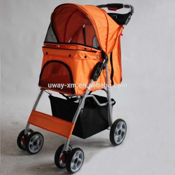 33lb weight capacity orange color folding dog trolley