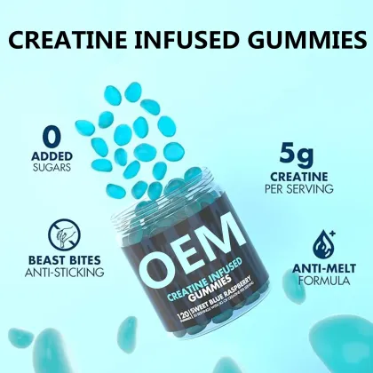 OEM Blue Raspberry Flavor Creatine Monohydrate Gummies