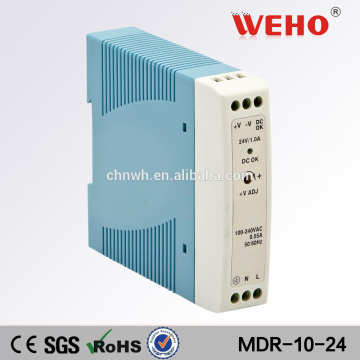 High quality mdr-10-24 din rail power supply 12v 15v led driver smps