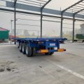 3 Axle White Flatbed Trailer