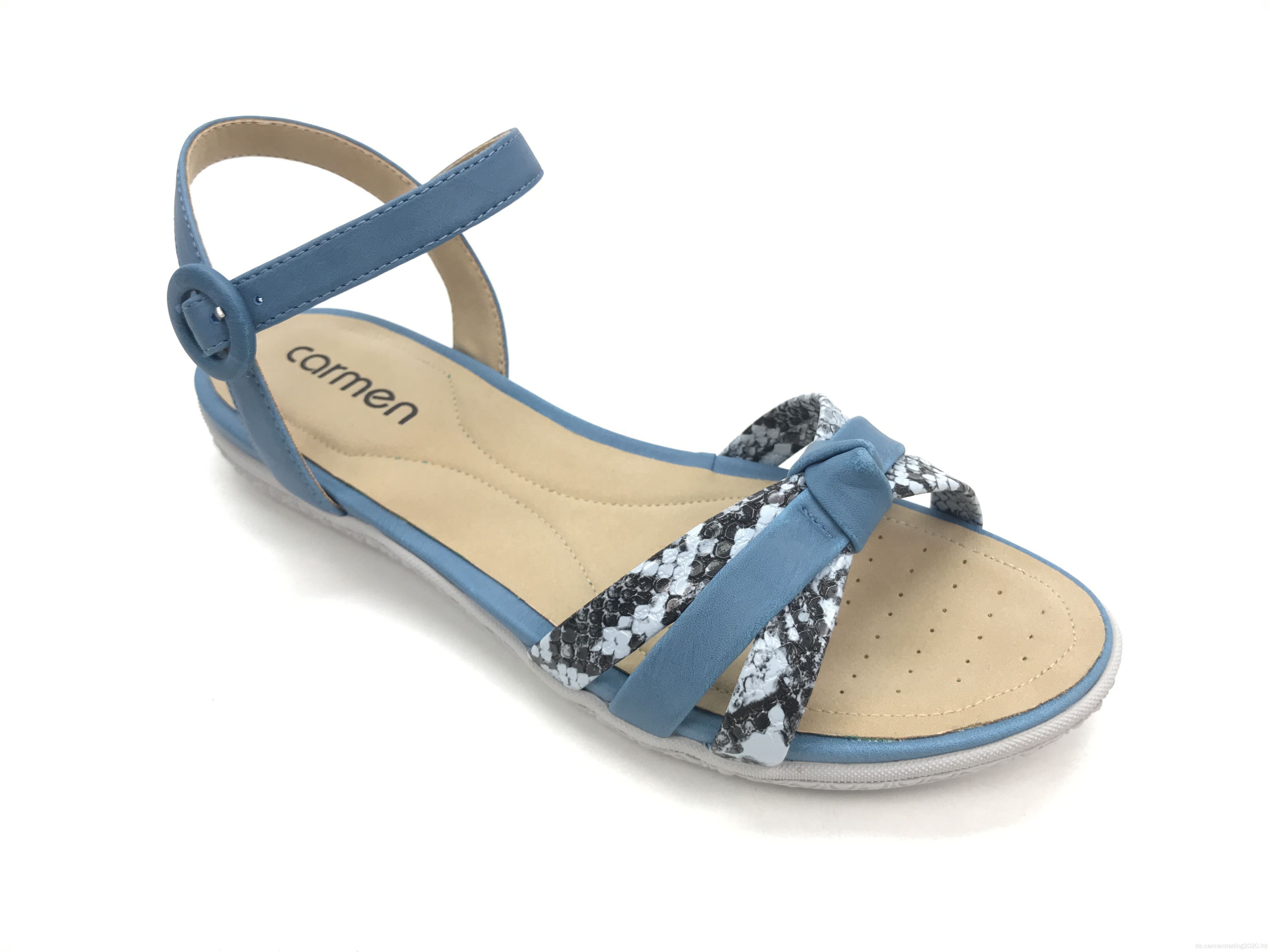 Sommer Python Muster flache Frauen Sandalen Sandalen