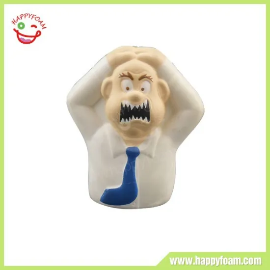 Pu face shape anti stress balls/crazy man