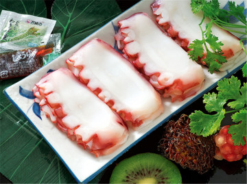 Delicious Seafood Raw Octopus Slice
