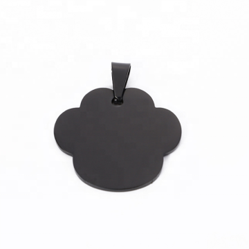 Customized Colorful Plated Dog Paw Shape Name Tags for Collars