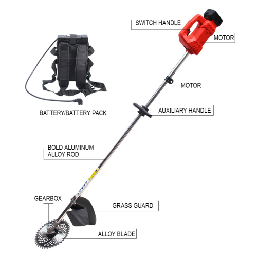 4-Stroke Brush Cutter Petrol Grass Trimmer Machine