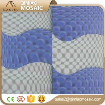 2015 New Trend Tiles Green Lucky Grass Pattern 3D Mosaic Glass Tile