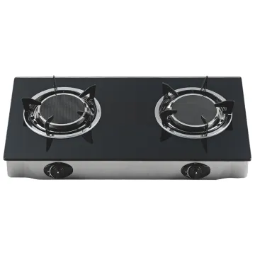 Household Tempered Glass Gas Cooktop Commercial Natural Gas Stove With Two Burners Desktop Gas Hob
