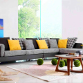 Corner Fabric Sectional L-Shaped Lounge Soffa Set