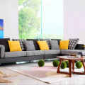 Ecke Stoff Sektionale L-förmige Lounge Sofa Set