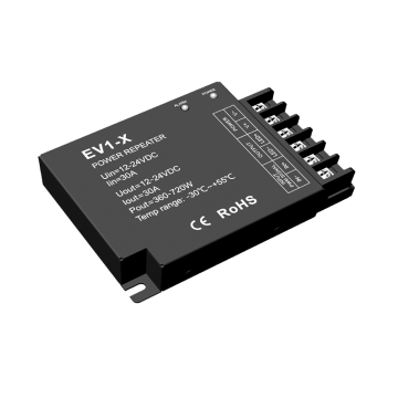 Skydance EV1-X 1 canal Repeator de potência de tensão (12V-24V, 30A)