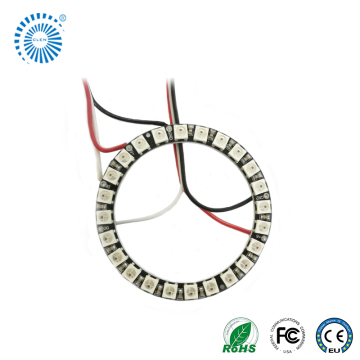 Pixel yang dapat diprogram WS2812B Sudut Mata Lampu Cincin Lampu 5V 24LEDS