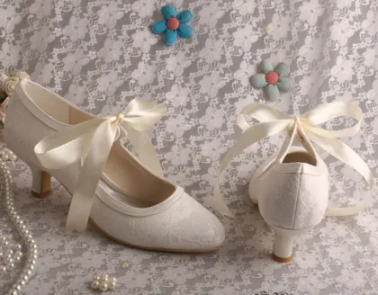 Low Heel Red Bridal Shoes Mary Jane