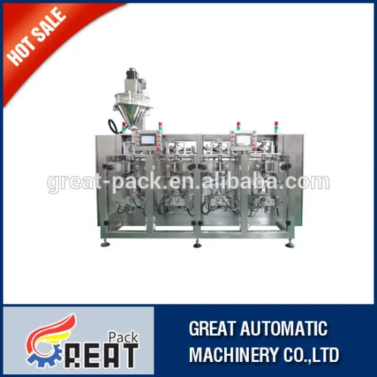 2014 automatic pillow and 3 side seal bag soybean powder packaging machine
