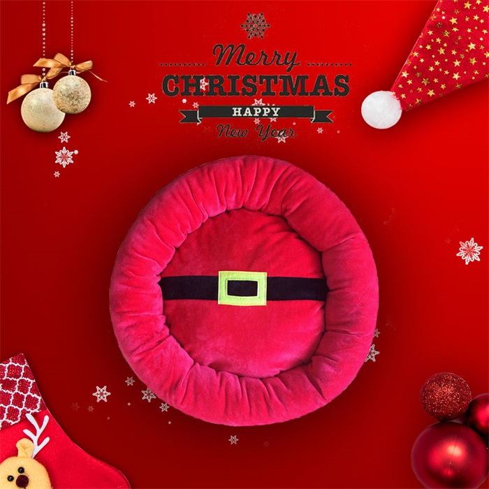 Christmas santa traditional pet bed