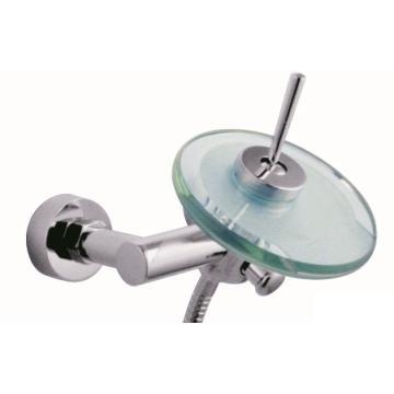 Faucet, Glass waterfall Basin mixer