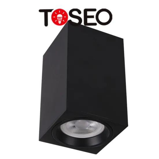 TOSEO Square LED Ceiling Mounted Downlights with GU10 Bulbs - Aluminum, Glass Design for Bedroom
