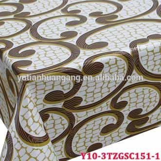 transparent PVC table cloth/ 3 layer clear plastic tablecloth