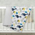 Cotton Swaddle Minky Baby Throw Blanket For Newborn