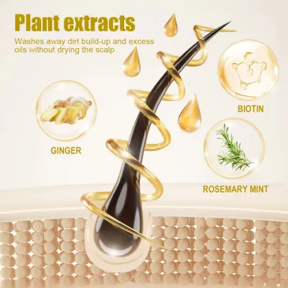 Ginger Shampoo for Hair Growth Promotion, Repair, and Moisturizing Control