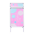 Outdoor standing double side poster stand with header