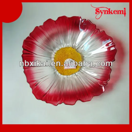 Flower shaped plastic fruit tray